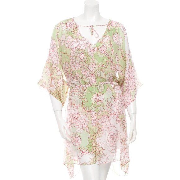 DIANE VON FURSTENBERG Iniko Silk Floral Print Dress Size US 10 - Picture 4 of 16
